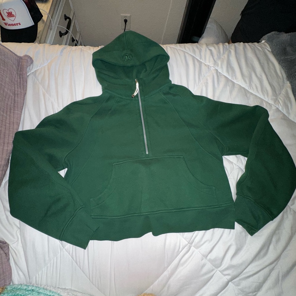 Lululemon new everlade green scuba oversized half zip hoodie
